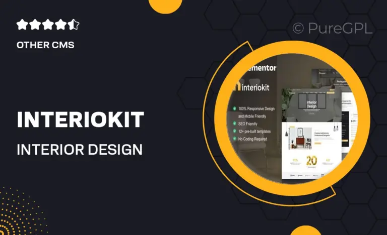 interiokit interior design architecture elementor template kit