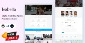 Isabella – Digital Agency One Page WordPress Theme