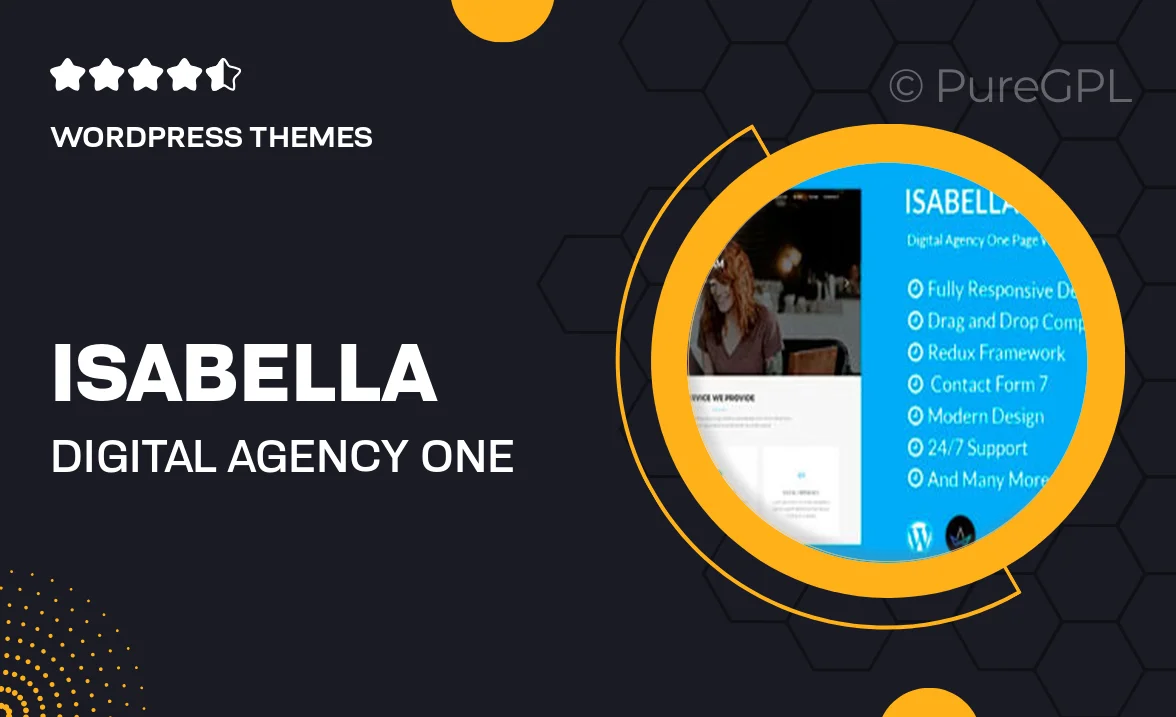 Isabella – Digital Agency One Page WordPress Theme