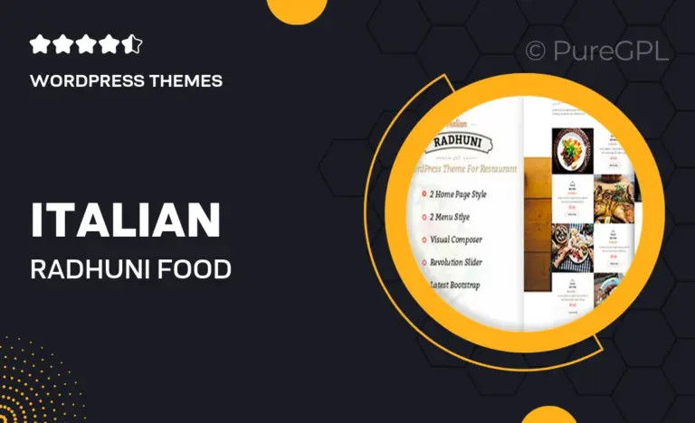 italian radhuni food resturant wordpress theme