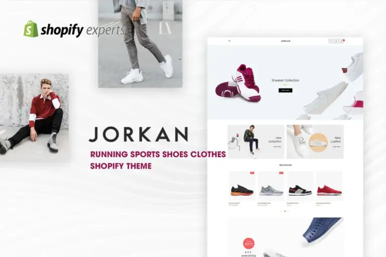 jorkan running shoes clothes shopify theme 1