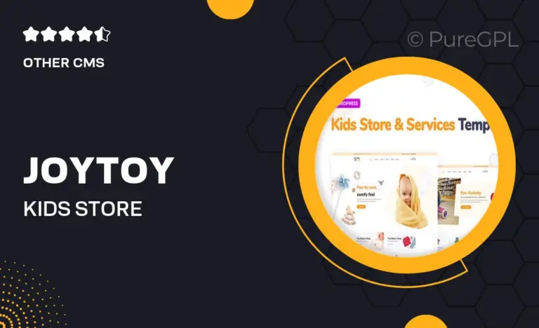 joytoy kids store elementor template kit
