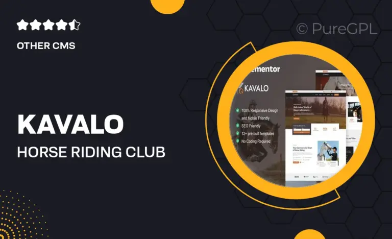 kavalo horse riding club elementor pro template kit