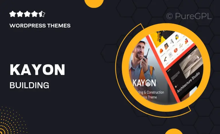 kayon building construction wordpress theme