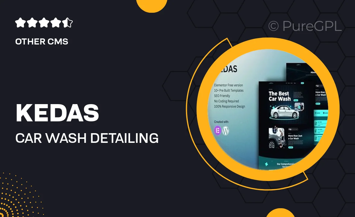 Kedas – Car Wash & Detailing Service Elementor Template Kit