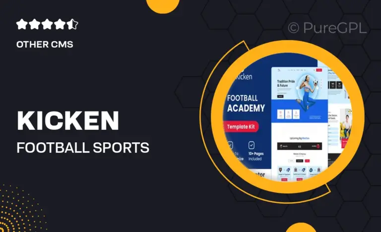 kicken football sports academy elementor template kit