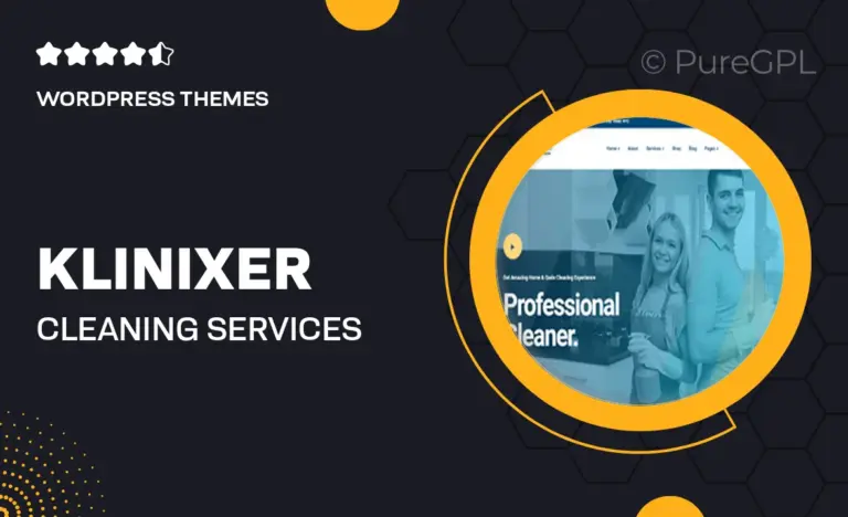 klinixer cleaning services wordpress theme rtl