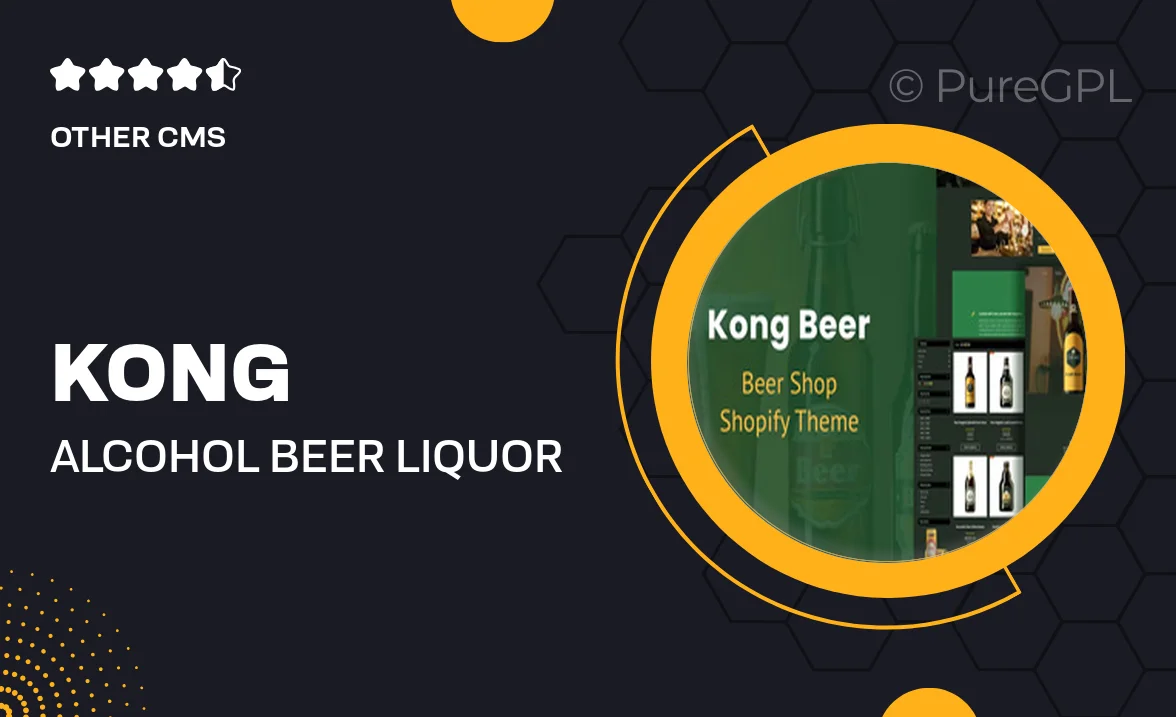 Kong – Alcohol, Beer & Liquor Store Shopify Theme