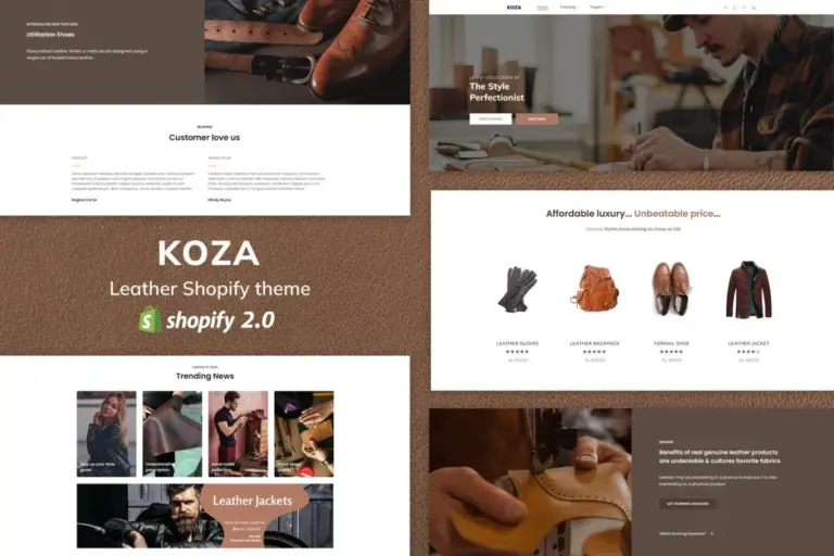 koza leather market premium shopify theme 1