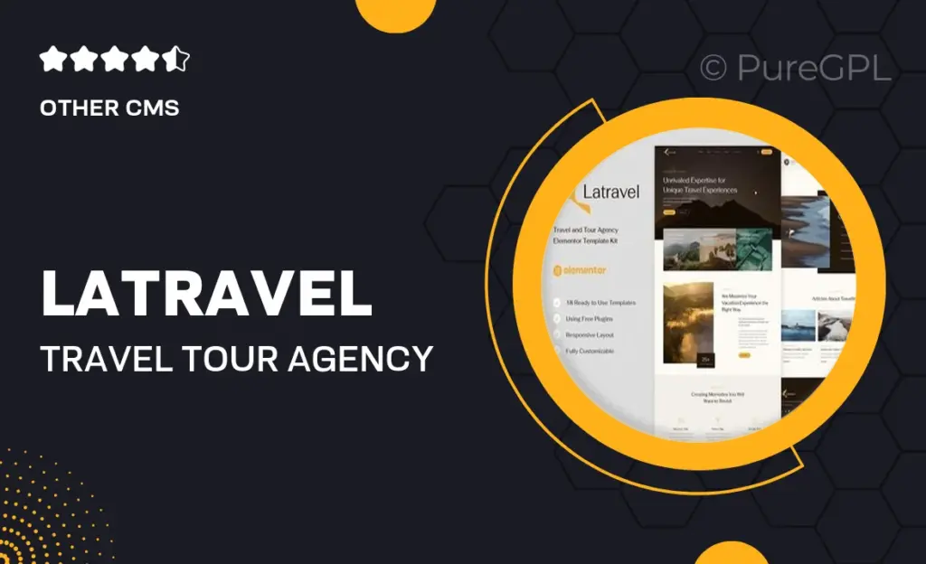 Latravel – Travel & Tour Agency Elementor Template Kit 52 Latravel – Travel & Tour Agency Elementor Template Kit