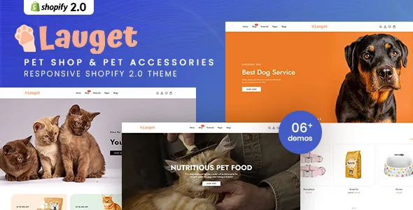 lauget pet shop pet accessories responsive shopify 20 theme