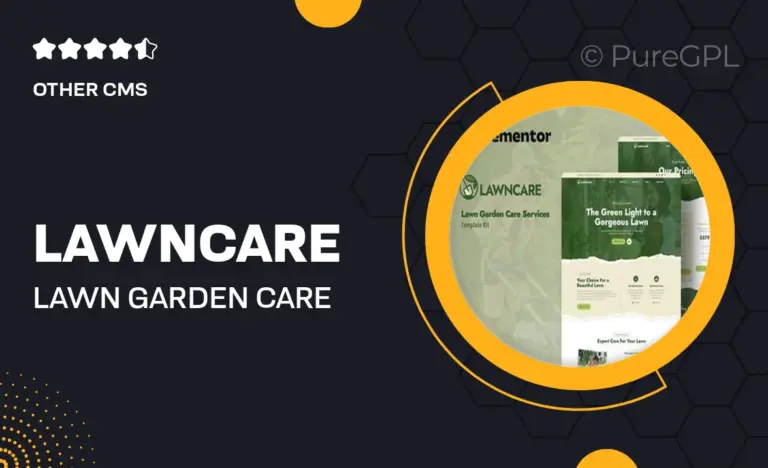 lawncare lawn garden care service elementor template kit