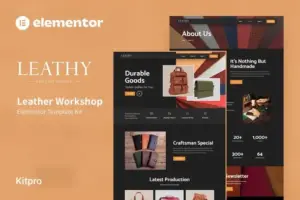 Leathy – Leather Workshop Elementor Template Kit