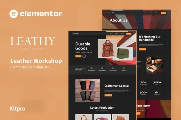 Leathy – Leather Workshop Elementor Template Kit
