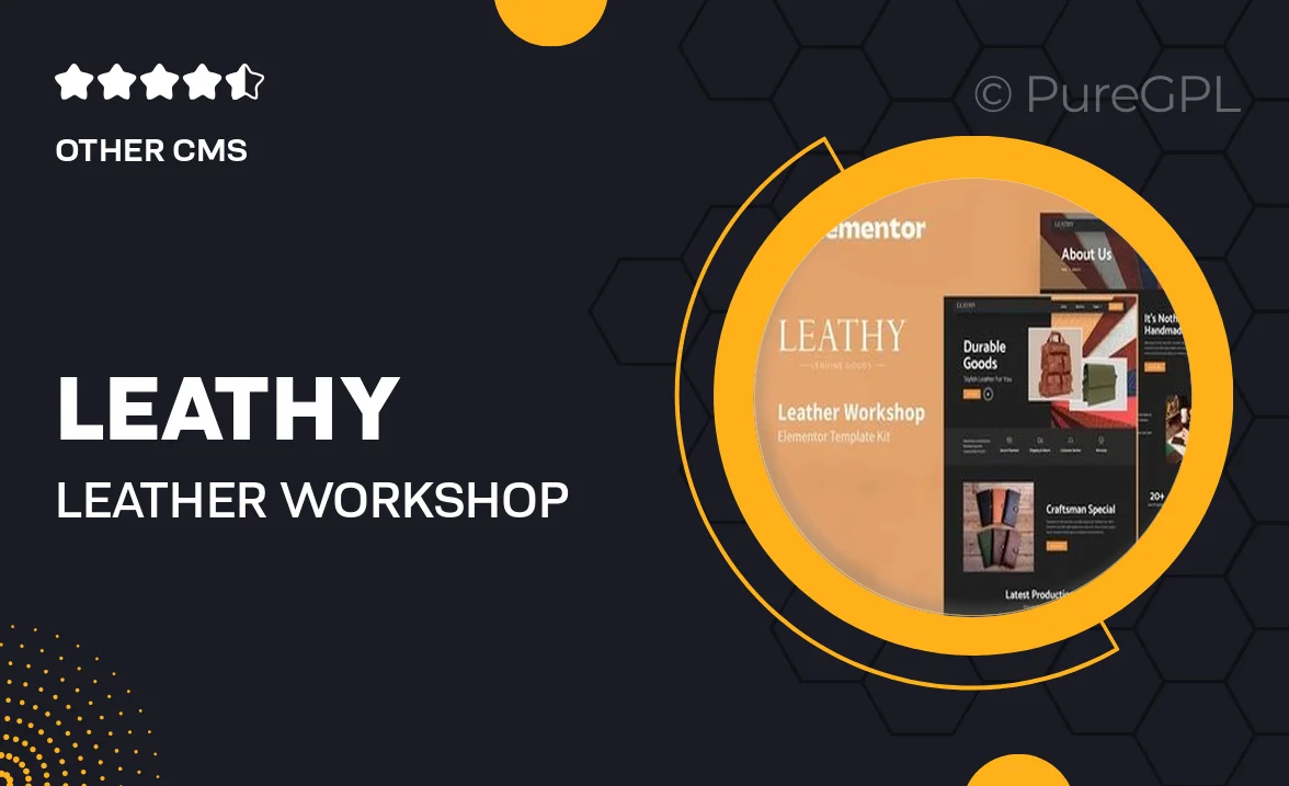 Leathy – Leather Workshop Elementor Template Kit