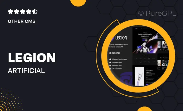 legion artificial intelligence robotics elementor template kit