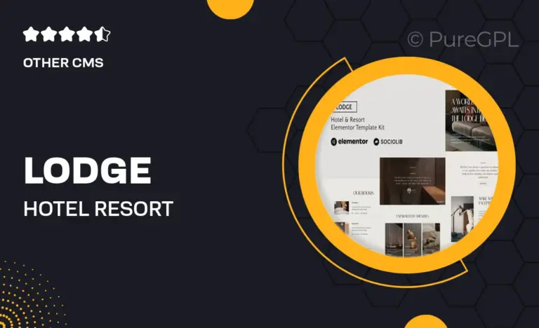 lodge hotel resort elementor template kit