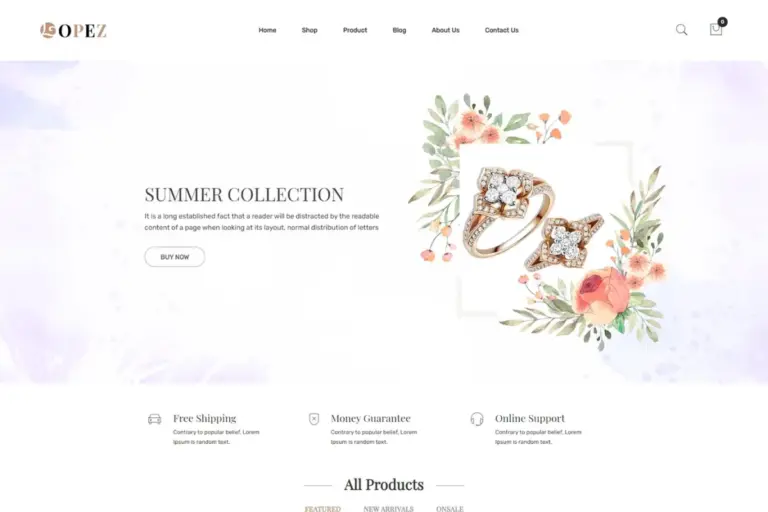 lopez jewelry shopify theme 1