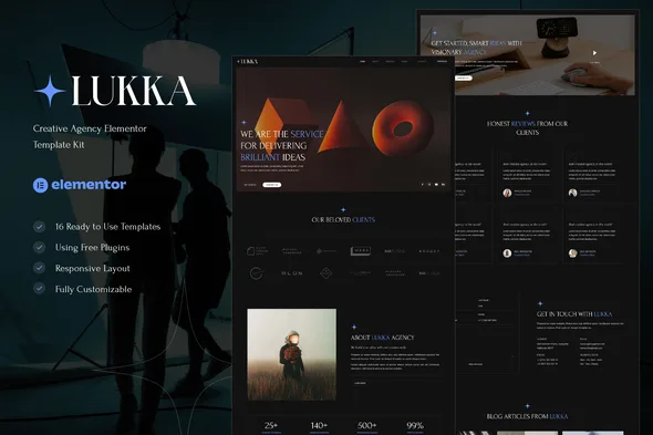 Lukka – Creative Agency Elementor Template Kit