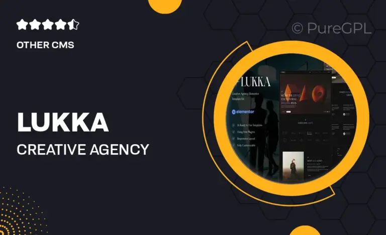 lukka creative agency elementor template kit