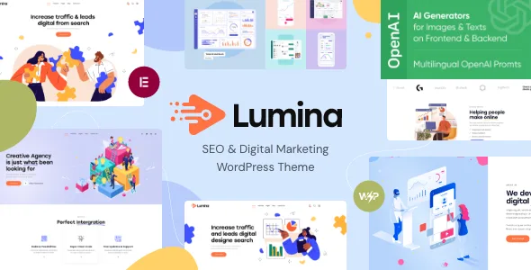 lumina creative agency wordpress theme 1