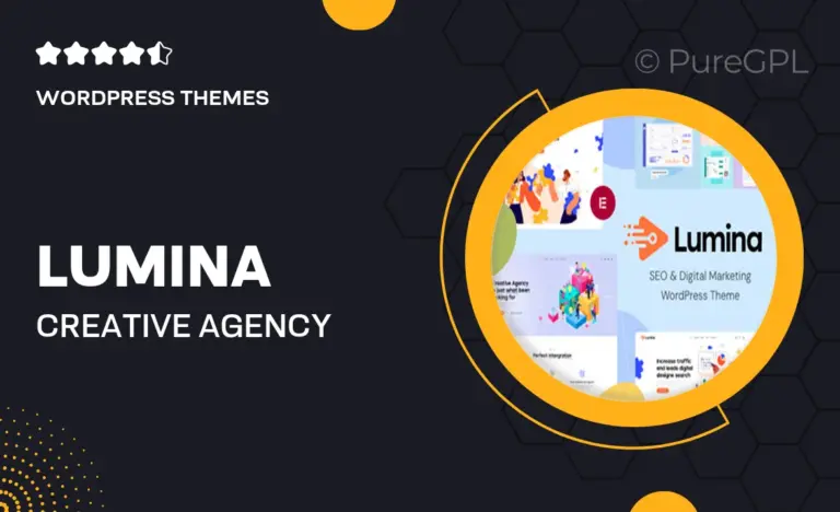 lumina creative agency wordpress theme