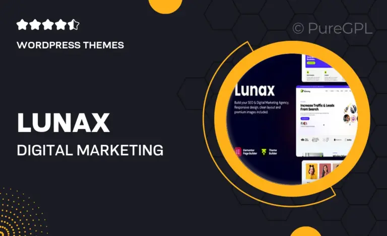 lunax digital marketing agency seo wordpress theme