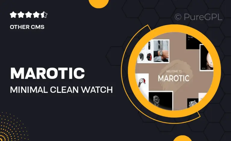 marotic minimal clean watch shopify theme