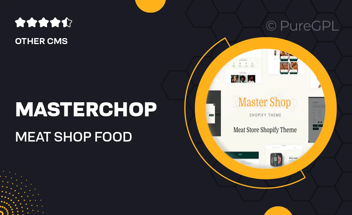 MasterChop – Meat Shop, Food Delivery Shopify