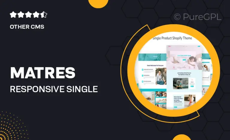 matres responsive single oneproduct shopify