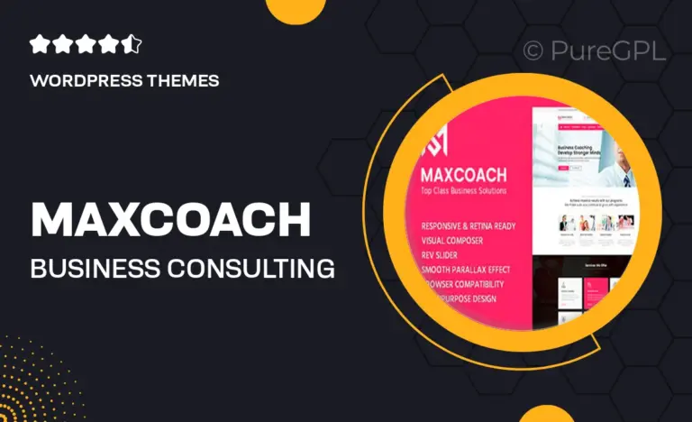 maxcoach business consulting wordpress theme