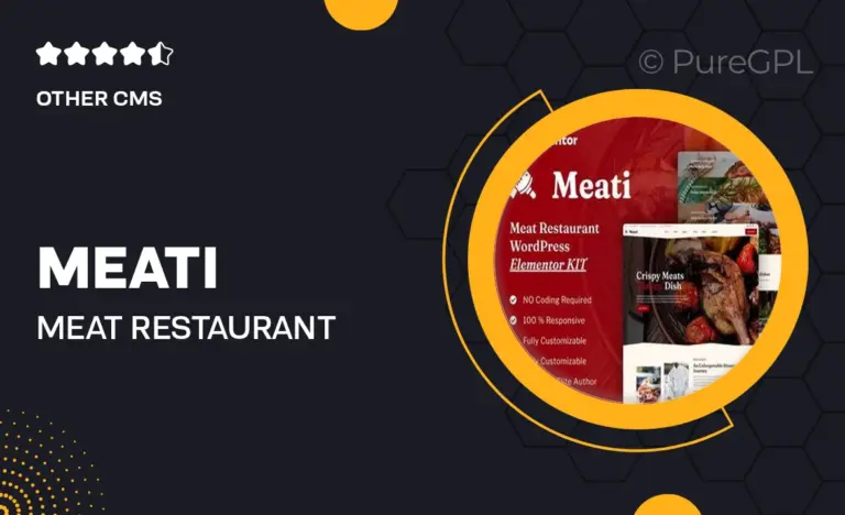 meati meat restaurant elementor template kit