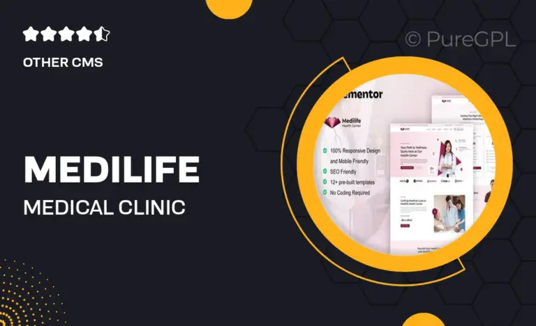 medilife medical clinic services elementor template kit