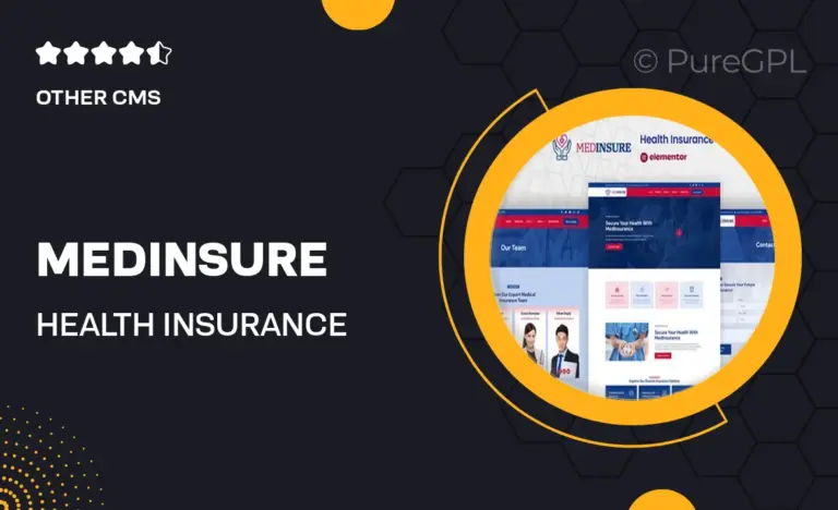 medinsure health insurance company elementor pro template kit