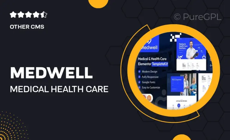 medwell medical health care elementor template kit