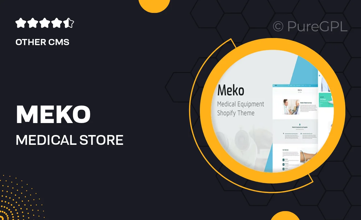 Meko – Medical Store Shopify Theme