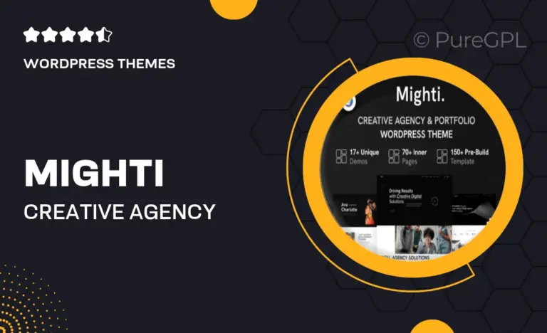 mighti creative agency portfolio wordpress theme