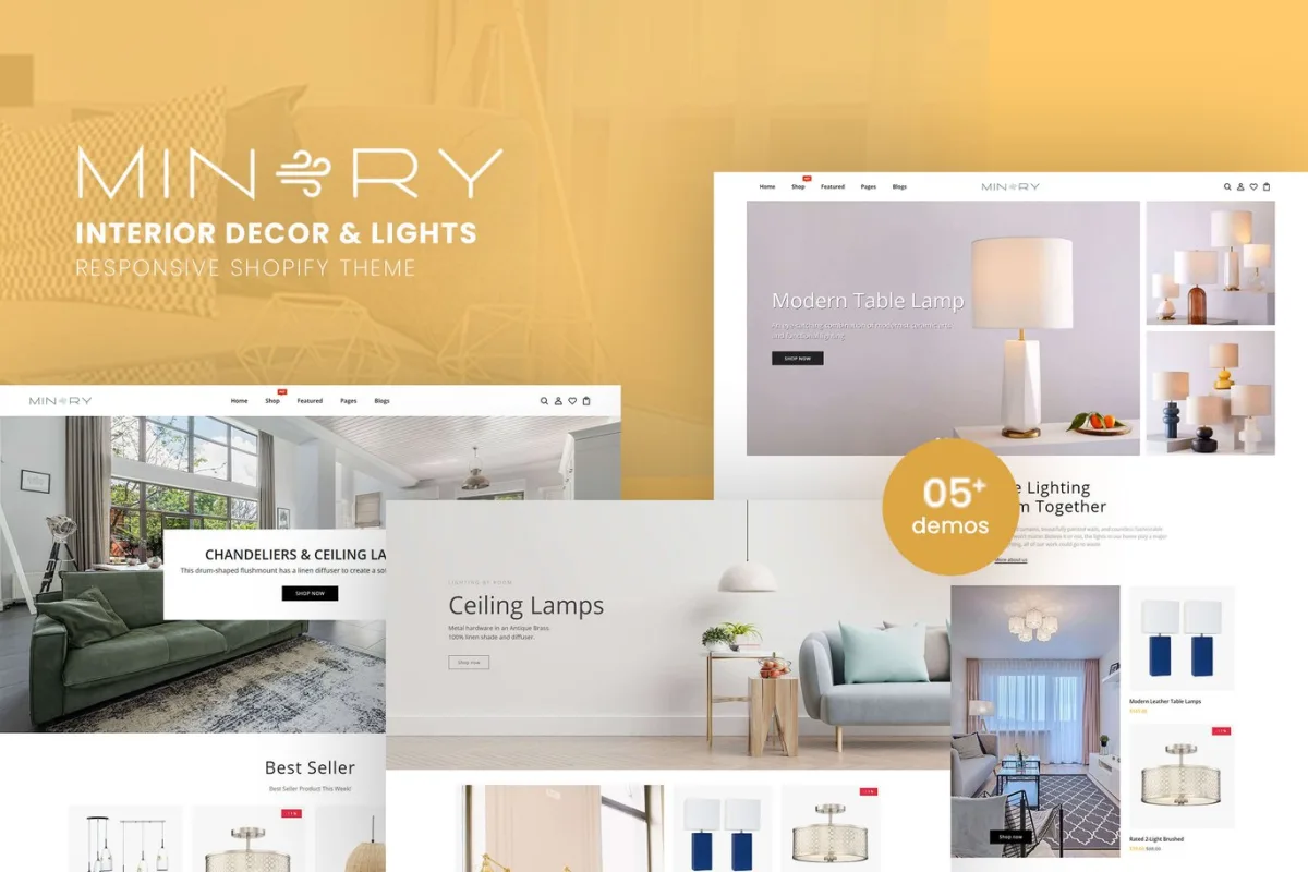 Minery – Interior Decor & Lights Shopify Theme