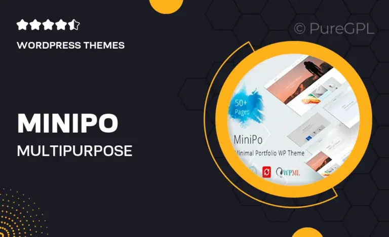 minipo multipurpose minimal portfolio wordpress theme