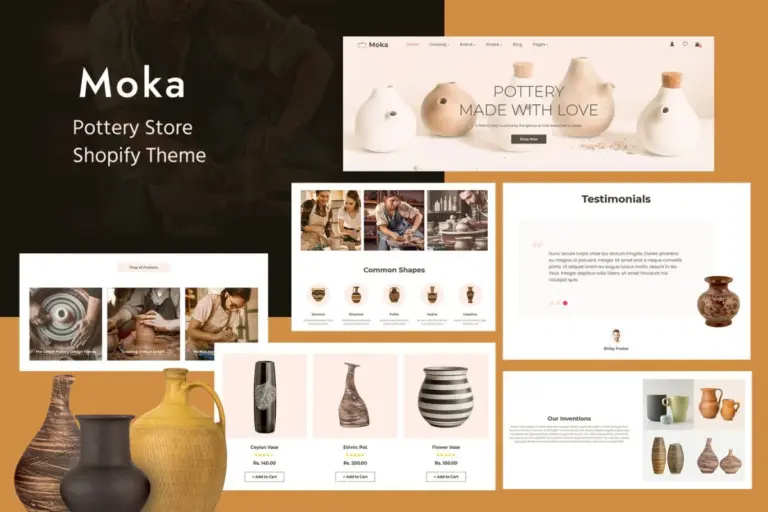 moca ceramic pots handmade artist shopify theme 1