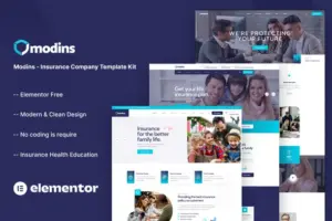 Modins – Insurance Company Elementor Template Kit