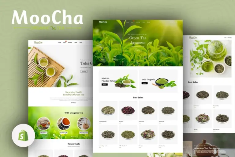 moocha tea shop organic store shopify theme 1