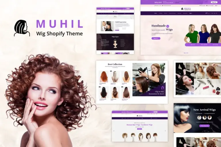 muhil hair wig hair extensions shopify theme 1