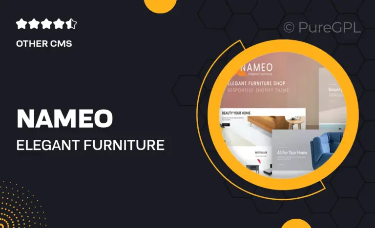 nameo elegant furniture shop for shopify