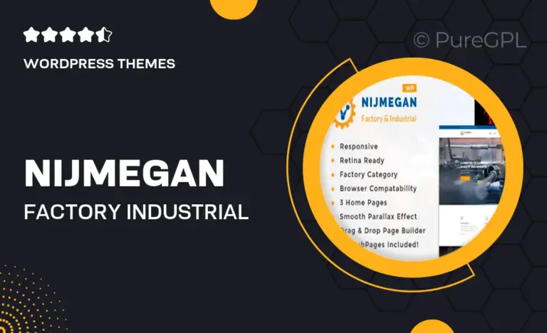 nijmegan factory industrial business wordpress theme