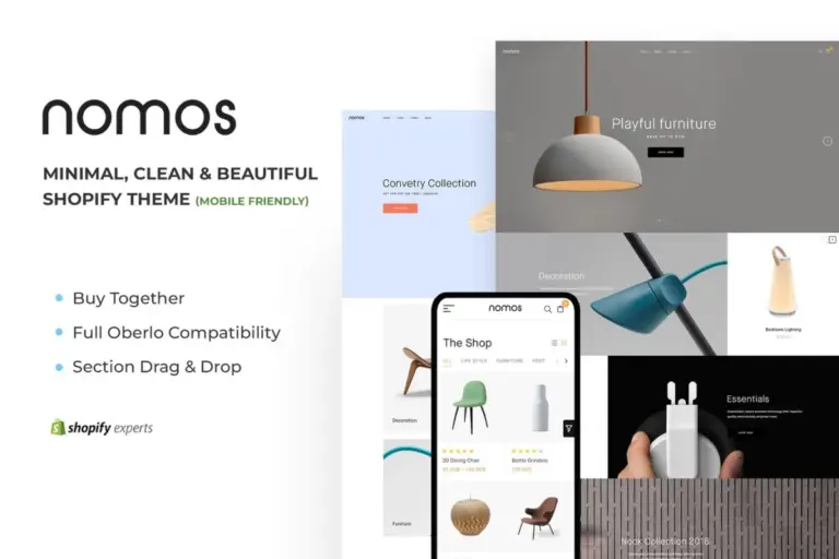 nomos minimal clean beautiful shopify theme 1