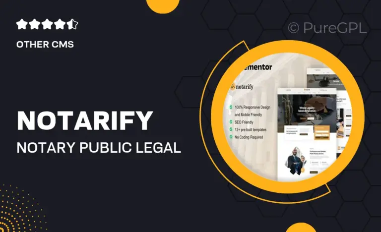 notarify notary public legal services elementor template kit