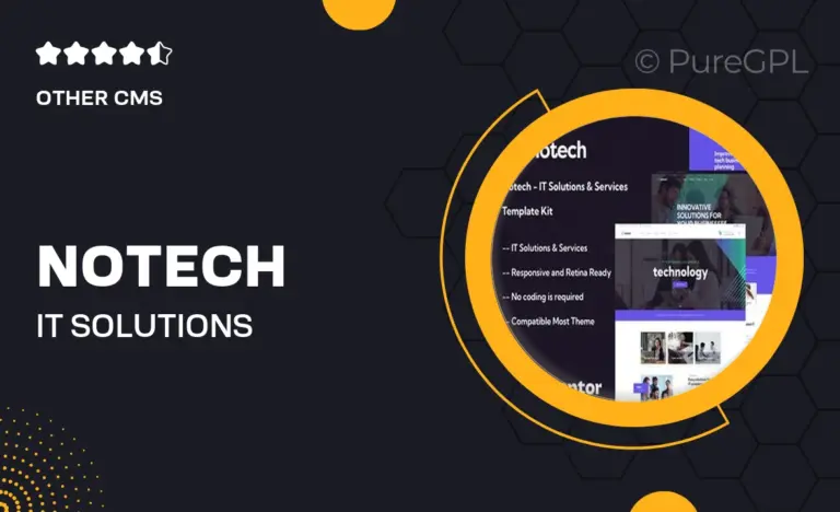 notech it solutions services template kit