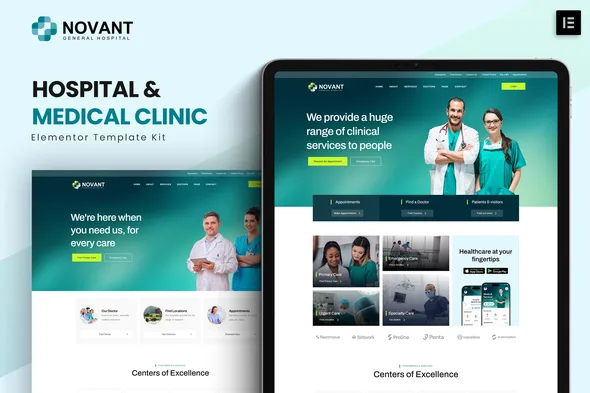 Novant – Hospital & Medical Clinic Elementor Template Kit