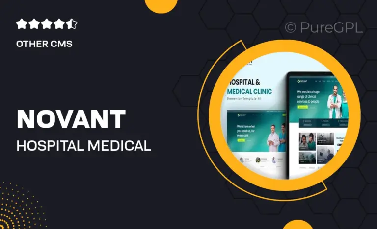 novant hospital medical clinic elementor template kit
